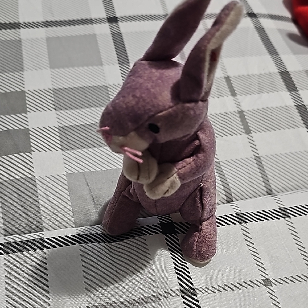 Plush Purple Bunny Toy for Small Pets